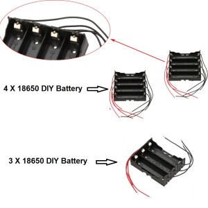 Θήκη μπαταριών DIY1 η 2 η 3 η 4 x 18650 με ξεχωριστά Καλώδια